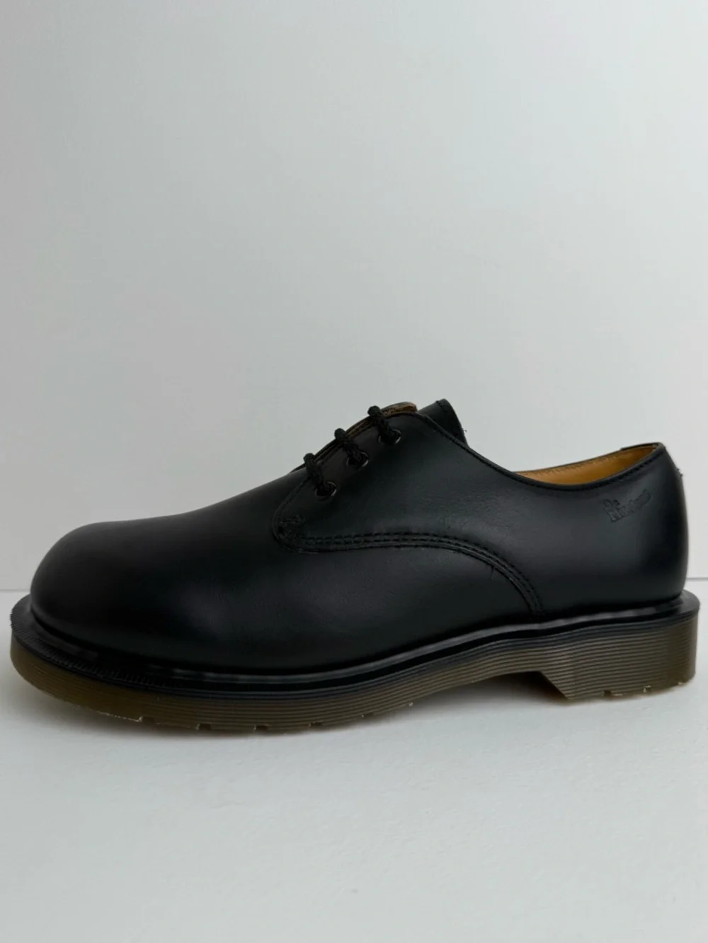 Vintage Dr. Martens England Black Greasy Leather Gibson Oxfords UK 8 - Picture 7 of 16